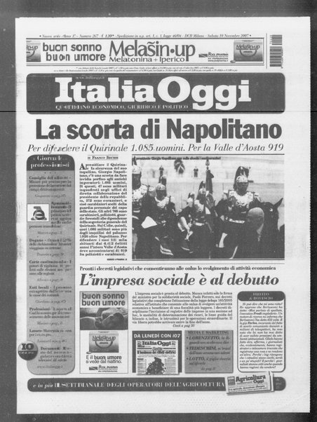 Italia oggi : quotidiano di economia finanza e politica